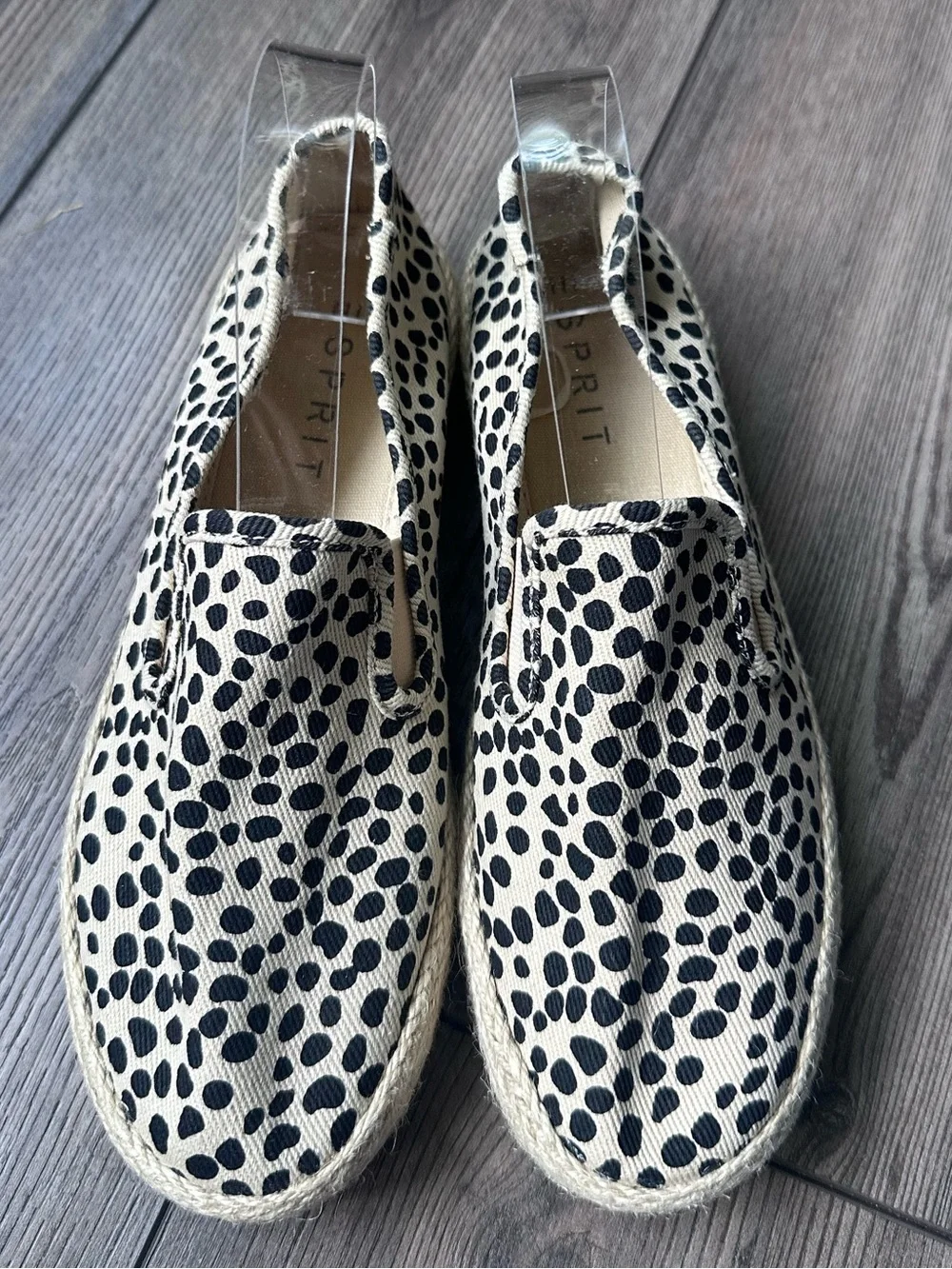 Esprit Leopard Animal Print Espadrille Slip On Shoes Size 8M | EUC